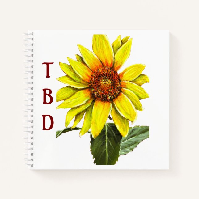 Sunflower Spiral Notebook (Front)