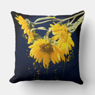 Sunflower Splash art Cushion