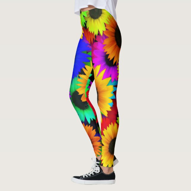 Sunflower Splendour, an array of beautiful colours Leggings (Left)