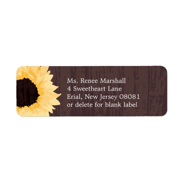 Sunflower Splendour | Return Address Label (Front)