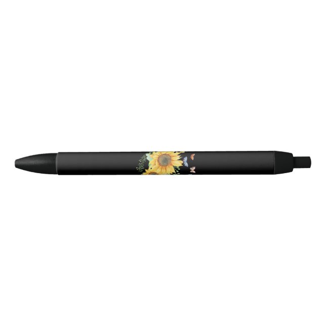 sunflower spring black ink pen (Front)