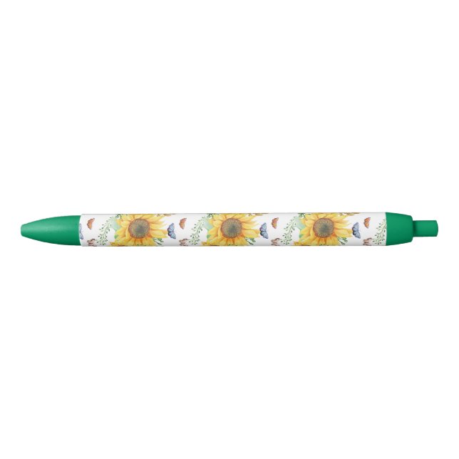 sunflower spring black ink pen (Front)