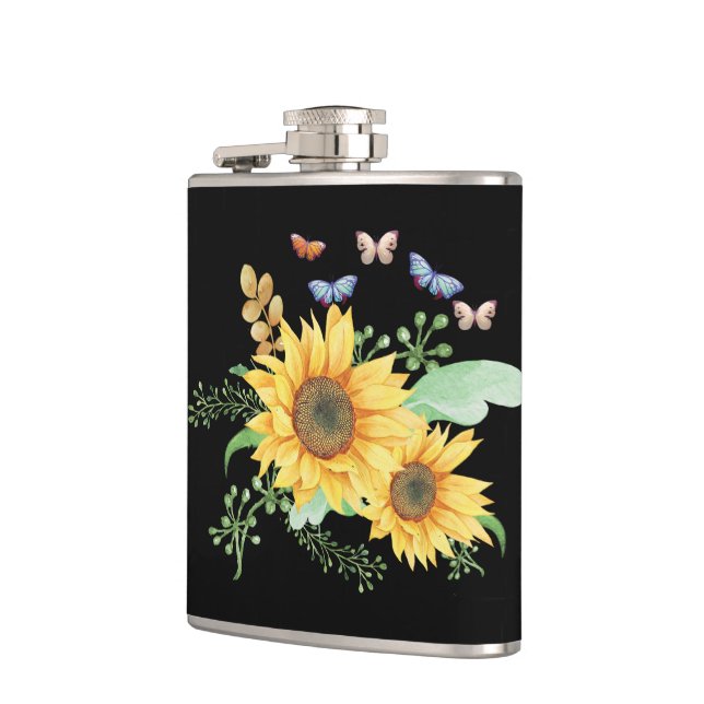 sunflower spring hip flask (Left)