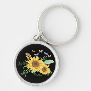 sunflower spring key ring