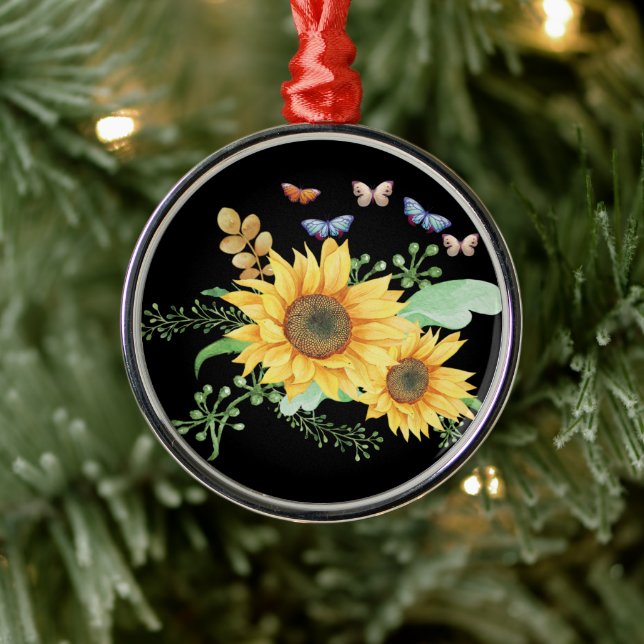 sunflower spring metal ornament (Tree)