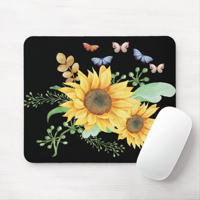 sunflower spring mouse pad (With Mouse)