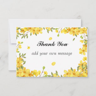 sunflower spring thank you card