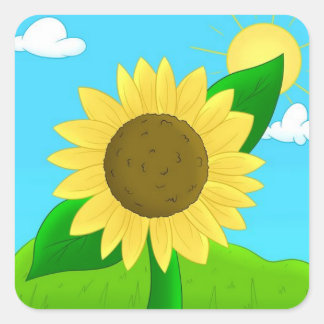 Sunflower Square Sticker