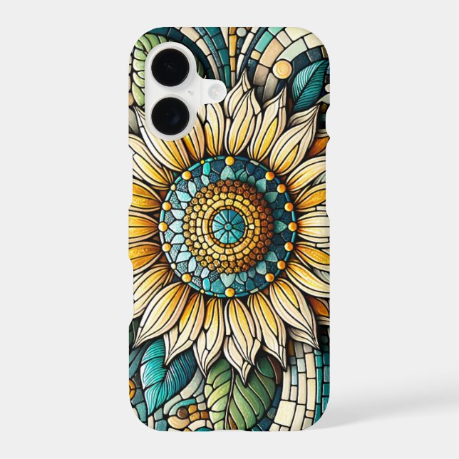 Sunflower Stained Glass Mosaic (Back)
