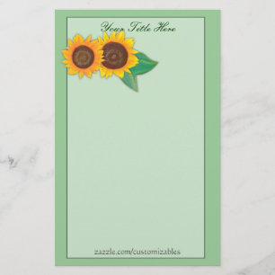 Sunflower Stationery