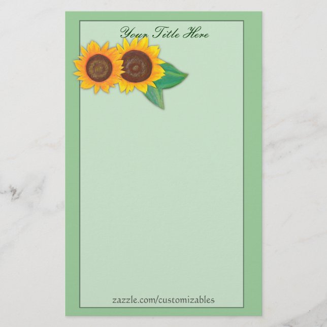 Sunflower Stationery (Front)