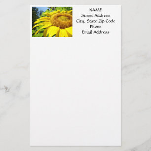 SUNFLOWER Stationery Custom Personal Sun Flowers