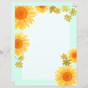 Sunflower Stationery Paper