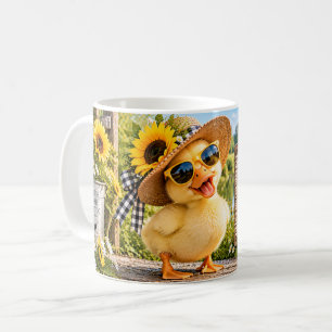 Sunflower Stay Quacky Duck Mug
