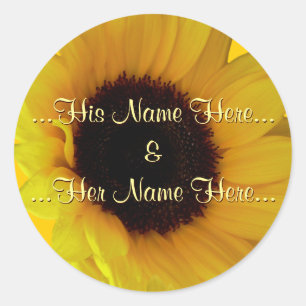 Sunflower Stickers Personalised Sunflower Stickers