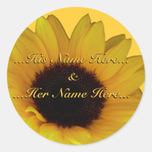 Sunflower Stickers Personalised Sunflower Stickers