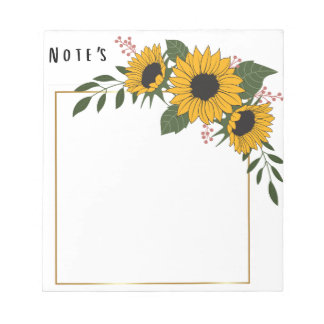 Sunflower Sticky Note's Notepad