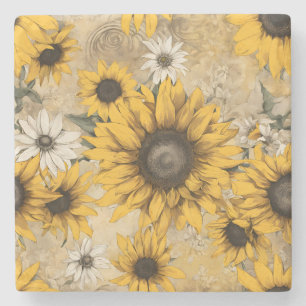 Sunflower Stone Coaster
