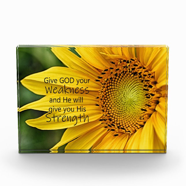 Sunflower Strength  Photo Block (Front)