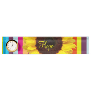 Sunflower Stripe Desk Nameplate