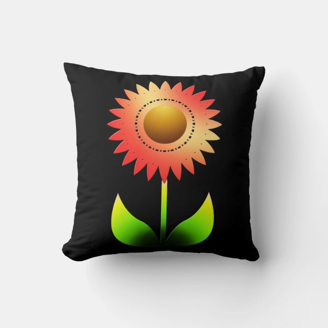 Sunflower Style Throw Pillow II (Front)