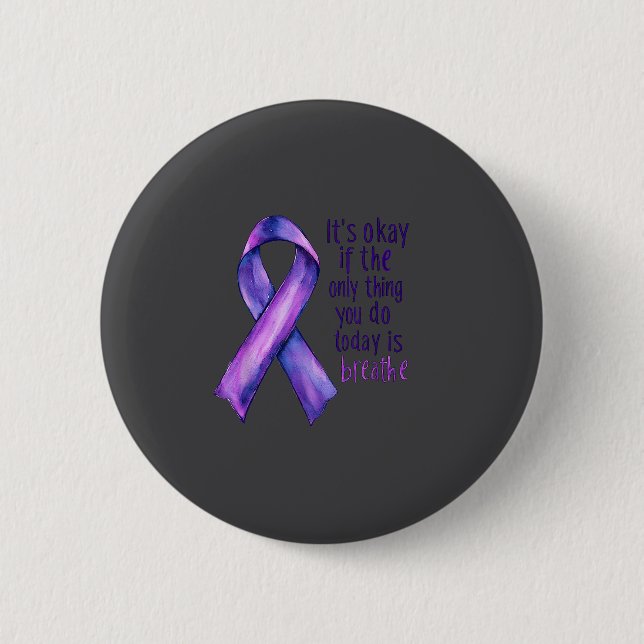 Sunflower Suicide Awareness  6 Cm Round Badge (Front)