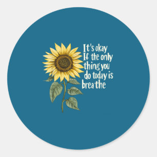 Sunflower Suicide Awareness Classic Round Sticker