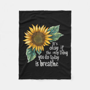 Sunflower Suicide Awareness Fleece Blanket