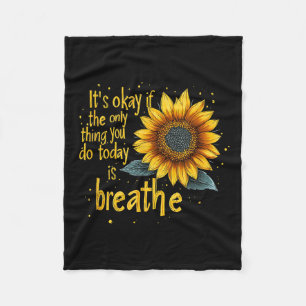 Sunflower Suicide Awareness Fleece Blanket