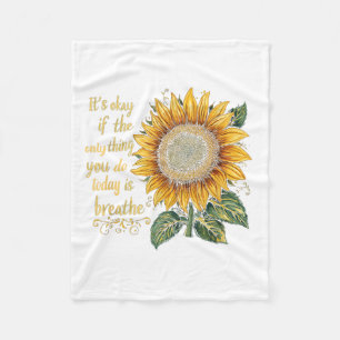 Sunflower Suicide Awareness Fleece Blanket