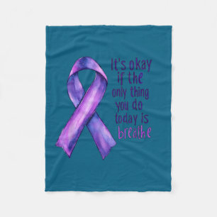 Sunflower Suicide Awareness Fleece Blanket