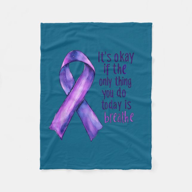 Sunflower Suicide Awareness  Fleece Blanket (Front)