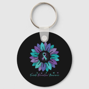 Sunflower Suicide Prevention Awareness Month  Key Ring