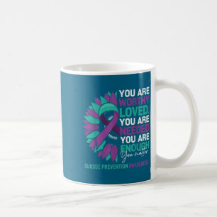 Sunflower Suicide Prevention Awareness Motivationa Coffee Mug