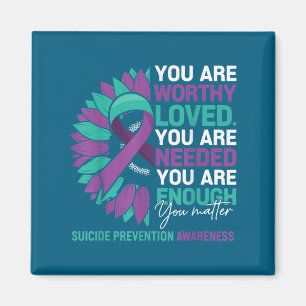 Sunflower Suicide Prevention Awareness Motivationa Magnet