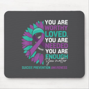 Sunflower Suicide Prevention Awareness Motivationa Mouse Pad