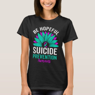 Sunflower Suicide Prevention Awareness Ribbon Ment T-Shirt