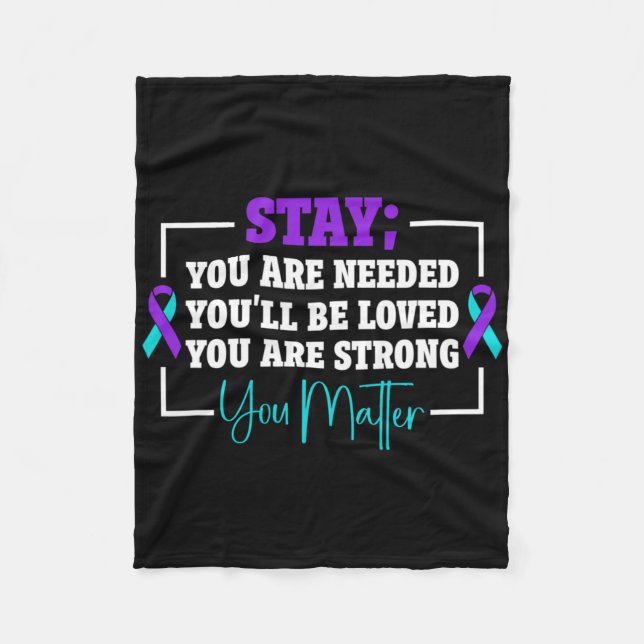 Sunflower Suicide Prevention Suicide Awareness 1  Fleece Blanket (Front)