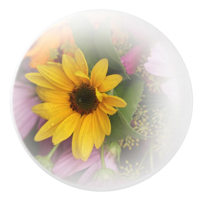 Sunflower, Summer, Garden, Mystery, Ceramic Pull (Front)