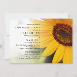 Sunflower Summer Rehearsal Dinner Invite