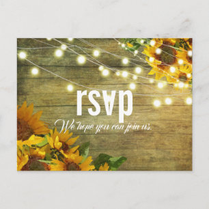 Sunflower Summer Rustic Americana RSVP Postcard