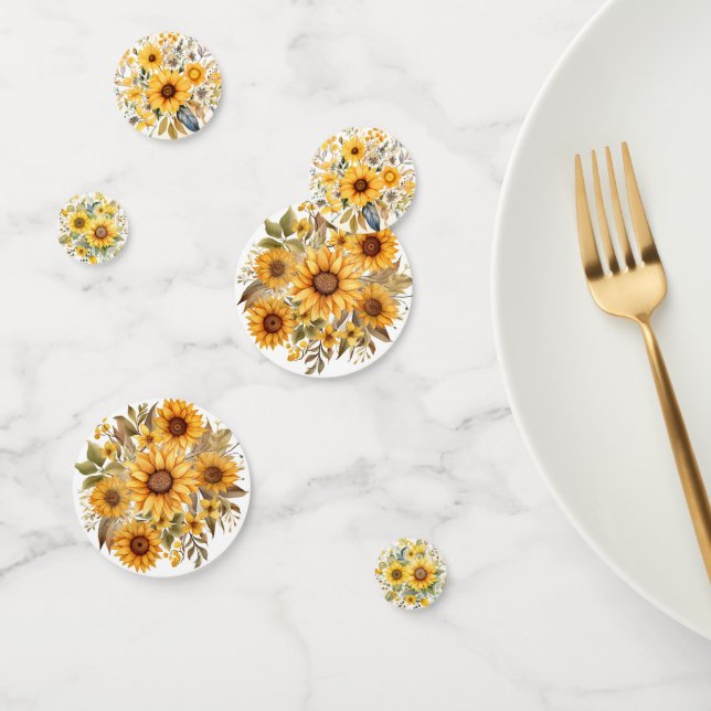 Sunflower Summer Table Confetti Set (Group)