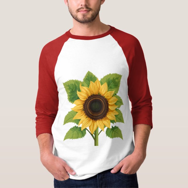 Sunflower & Sun – Symbol of Optimism & Growth  T-Shirt (Front)