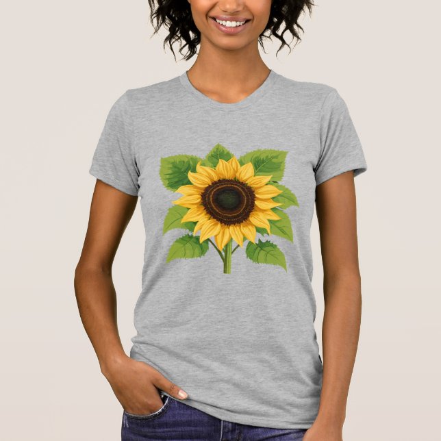 Sunflower & Sun – Symbol of Optimism & Growth T-Shirt (Front)