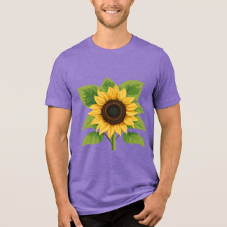 Sunflower & Sun – Symbol of Optimism & Growth Tri-Blend Shirt