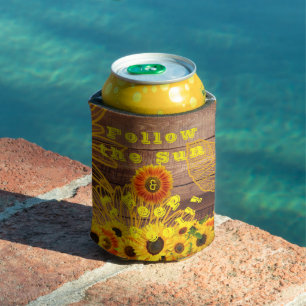 Sunflower Sun Worshiper Keep it Cool Can Cooler