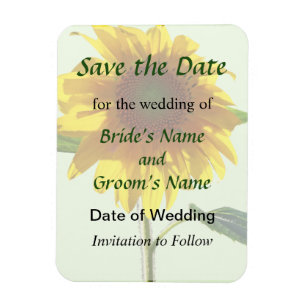 Sunflower Sunbathing Save the Date Magnet