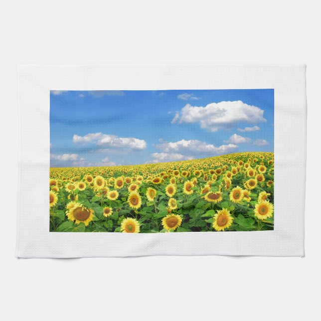 Sunflower - Sunflower One Tea Towel (Horizontal)