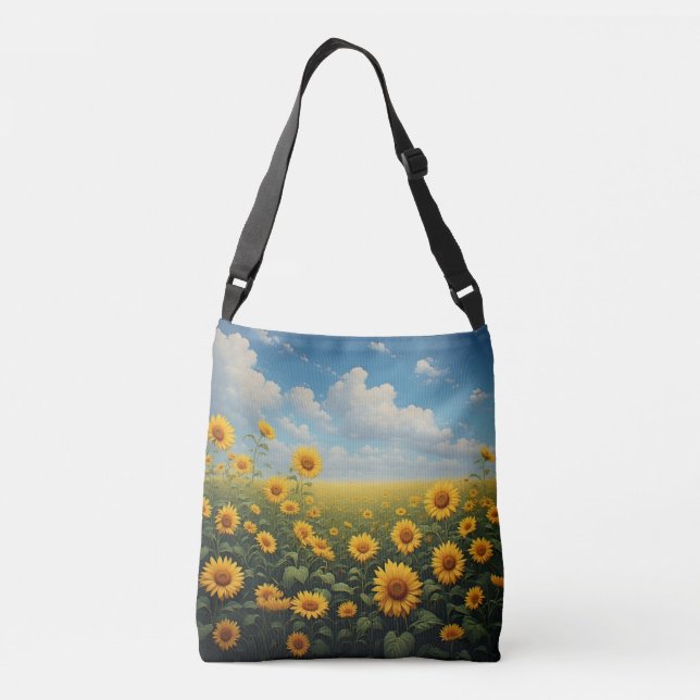 SUNFLOWER SUNFLOWERS Crossbag Tote (Back)