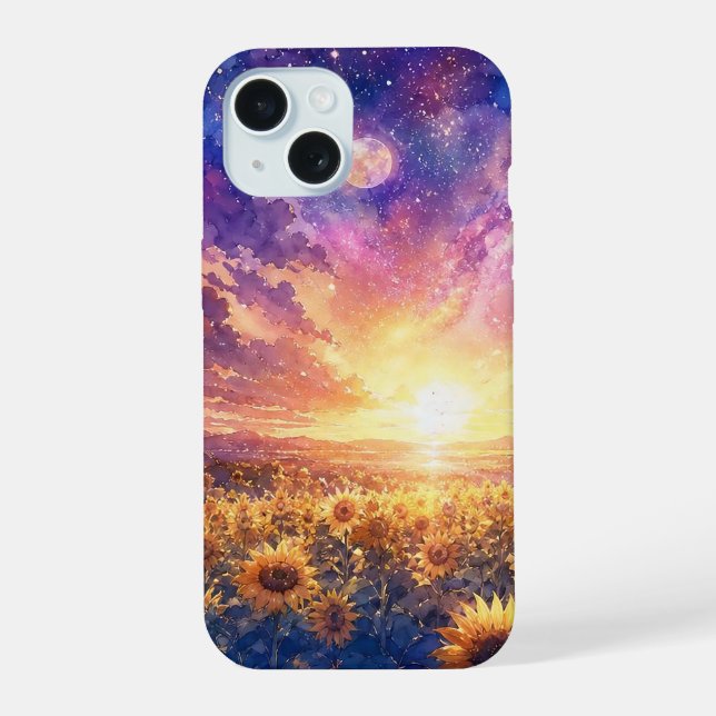 Sunflower Sunset Fantasy iPhone Case (Back)